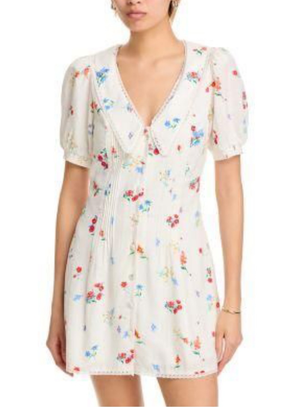 WAYF/Love Charles Berkleigh Collar Mini Dress Med New $108
